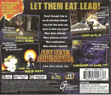 Duke Nukem - Time to Kill (US) box cover back